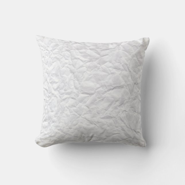 Minimalist Monochromatic Creased Fabric Accent Pil Cushion (Front)