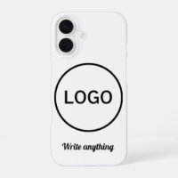 minimalist monochrome circular logo iphone case
