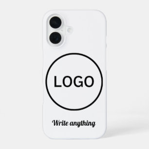 minimalist monochrome circular logo iphone case