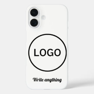minimalist monochrome circular logo iphone case
