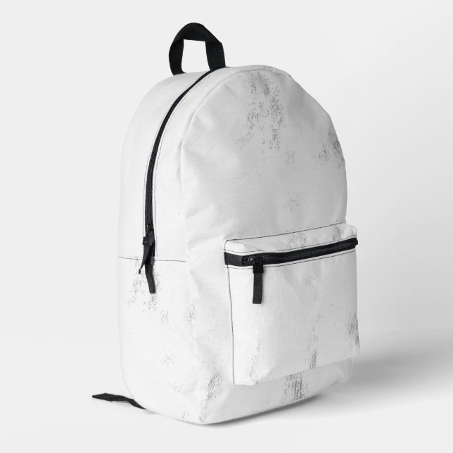 Minimalist Monochrome Grunge Texture Printed Backpack (Back Corner Left)
