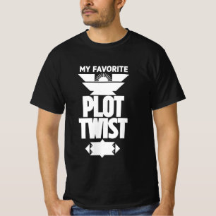Minimalist Monochrome My Favourite Plot Twist Desi T-Shirt