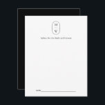 Minimalist Monogram Black & White Wedding Advice Card<br><div class="desc">Minimalist Monogram Black & White Wedding Advice Card. Personalise the custom text above. You can find additional coordinating items in our "Minimalist Monogram Black & White Wedding" collection. ***PLEASE NOTE: ALL OF THE WORDING AND TEXT AND BACKGROUND COLOR IS EDITABLE. You can change all of the words and you can...</div>