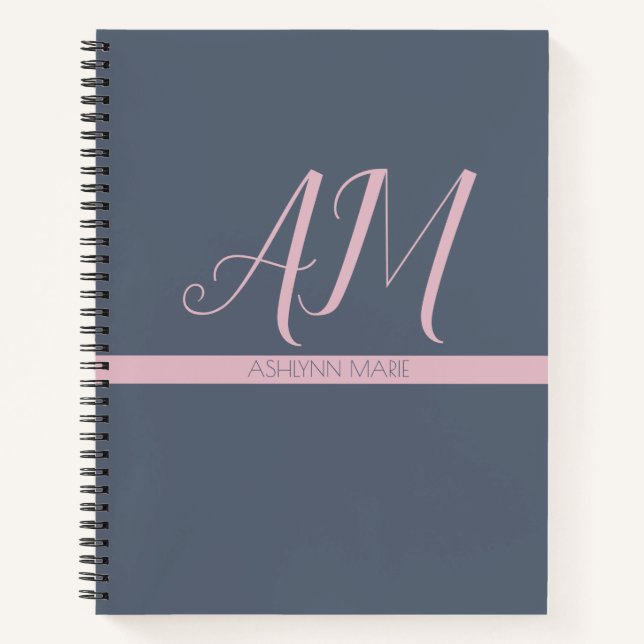 Minimalist Monogram Bullet Journal (Front)