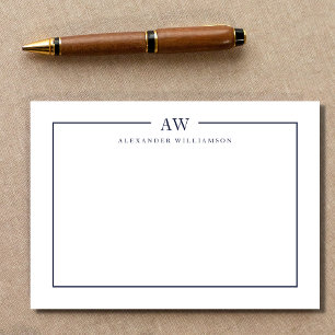Minimalist Monogram Denim Blue  Card
