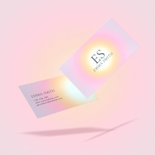 Minimalist Monogram Gradient Business Card