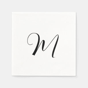 Minimalist Monogram Initial  Napkin