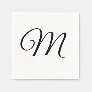 Minimalist Monogram Initial Napkin