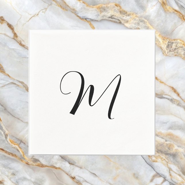 Minimalist Monogram Initial  Napkin (Creator Uploaded)