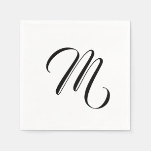 Minimalist Monogram Initial Napkin