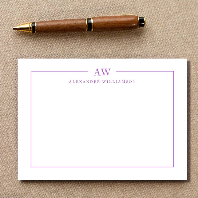Minimalist Monogram Lilac Purple Card (Creator Uploaded)