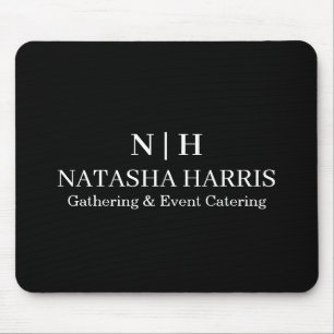 Minimalist Monogram Logo Business mouse pad