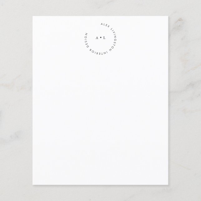 Minimalist Monogram Logo Business Stationery (Front)