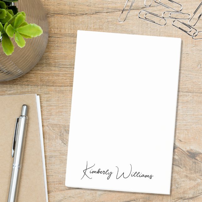 Minimalist Monogram Modern Signature Script Post-it Notes (Creator Uploaded)