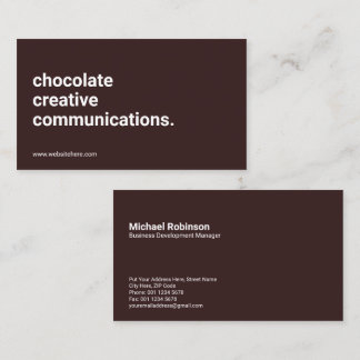 Minimalist Monogram on Rustic Maroon | Sans Serif  Business Card