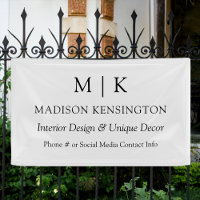 Minimalist Monogram or Add Logo Outdoor Business
