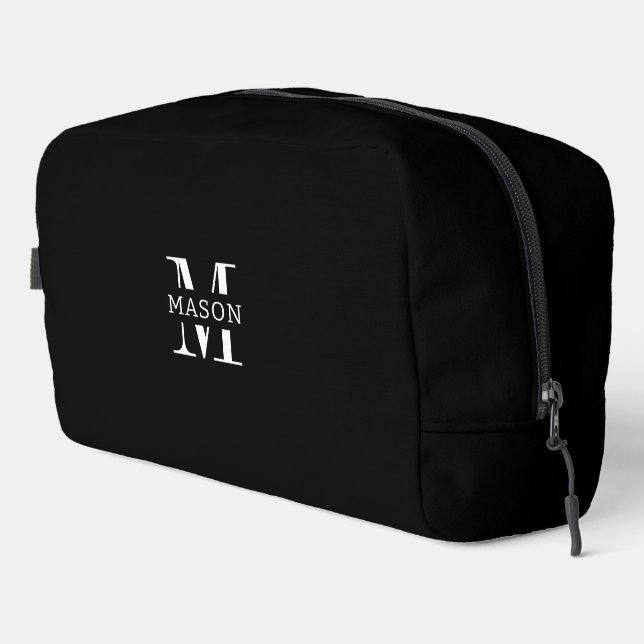 Minimalist Monogram Personalised Dopp Kit (Right Corner)