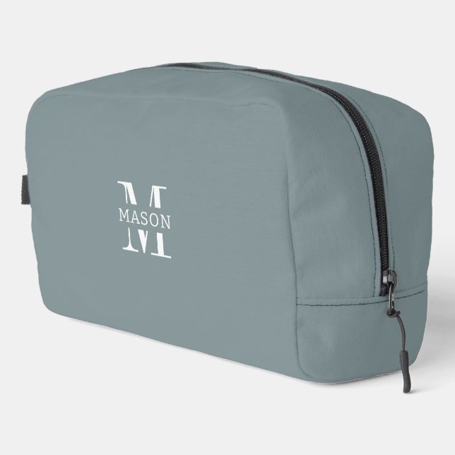 Minimalist Monogram Personalised Dopp Kit (Right Corner)
