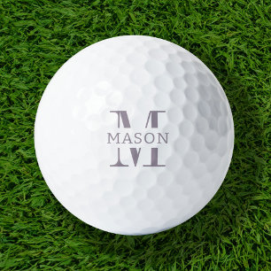 Minimalist Monogram Personalised Golf Balls