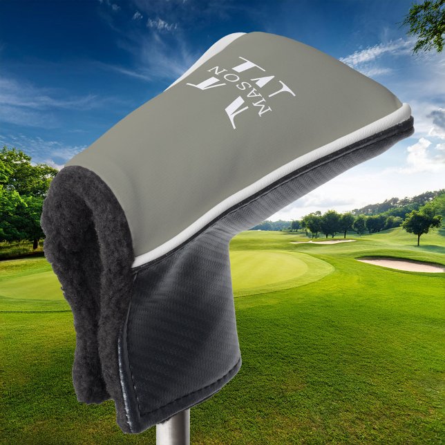 Minimalist Monogram Personalised Golf Head Cover (Creator Uploaded)
