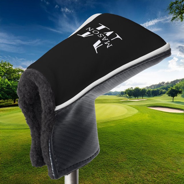 Minimalist Monogram Personalised Golf Head Cover (Creator Uploaded)