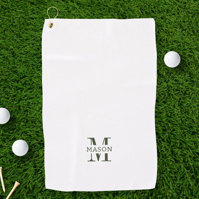 Minimalist Monogram Personalised Golf Towel (Creator Uploaded)