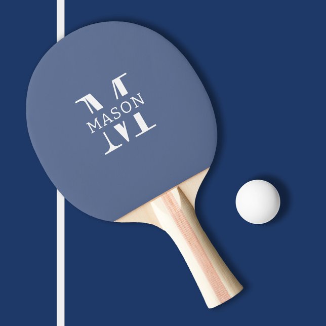 Minimalist Monogram Personalised Ping Pong Paddle (Creator Uploaded)