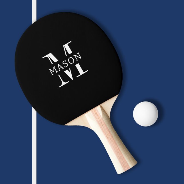 Minimalist Monogram Personalised Ping Pong Paddle (Creator Uploaded)