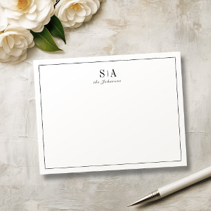 Minimalist monogram personalised Stationery Card