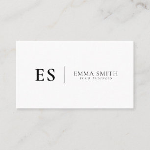 Minimalist Monogram Professional Business Card