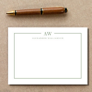 Minimalist Monogram Sage Green Card