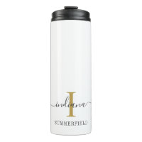 Minimalist Monogram Script Name Stylish Gold Grey