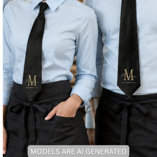 Minimalist Monogram Script Name Tie