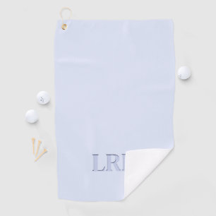 Minimalist Monogram Shadow Font Boho Blue Golf Towel