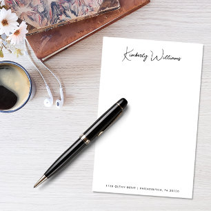 Minimalist Monogram Signature Script Personalised Stationery