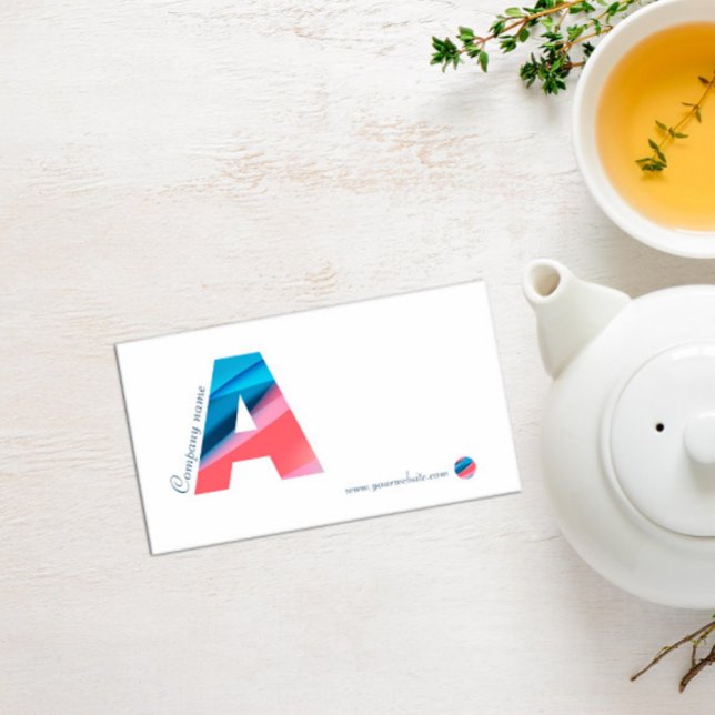 Minimalist monogram typography Business Card (Creator Uploaded)