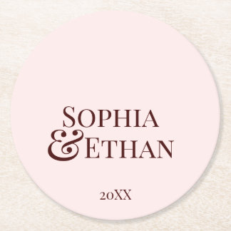 Minimalist Monogrammed Wedding Coasters