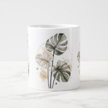 Minimalist Monstera Leaf Coffee Mug