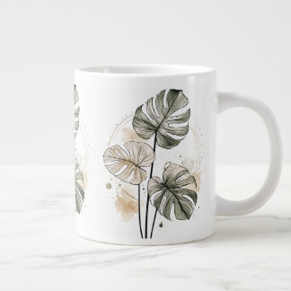 Minimalist Monstera Leaf Coffee Mug