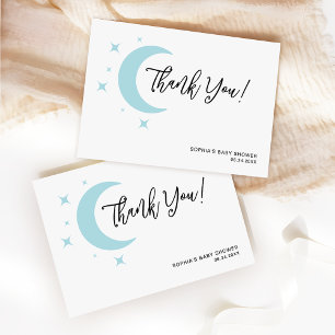 Minimalist Moon and Stars Baby Shower Thank You Card