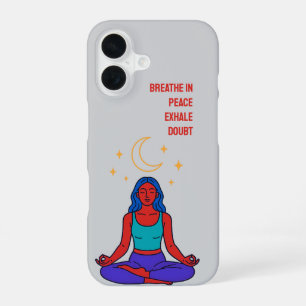 Minimalist Moon Meditation iPhone 16 Case