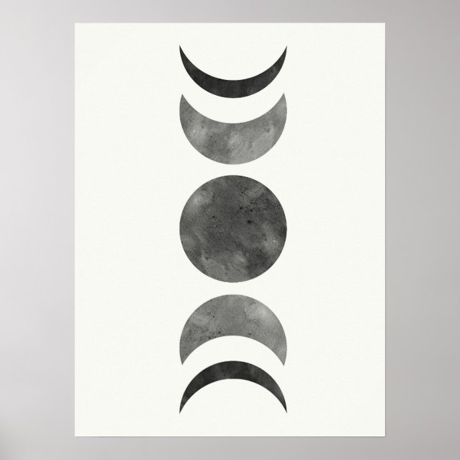 Minimalist moon phases poster (Front)