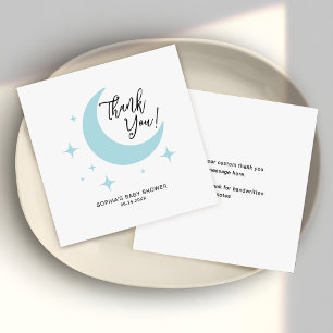 Minimalist Moon Stars Baby Shower Budget Thank You Card