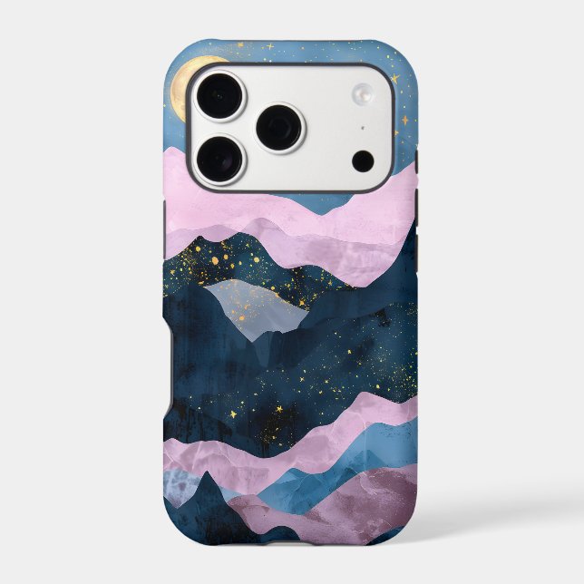 Minimalist Moon Stars Celestial Mountain Valley (Back)