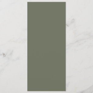 Minimalist Moss Green Flat Menu (Customisable)
