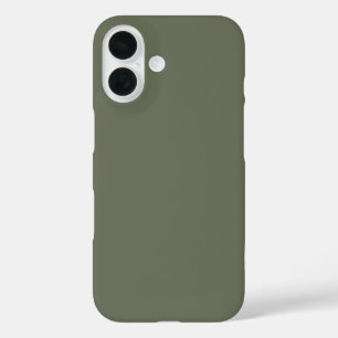 Minimalist Moss Green iPhone 16 Case – Customize