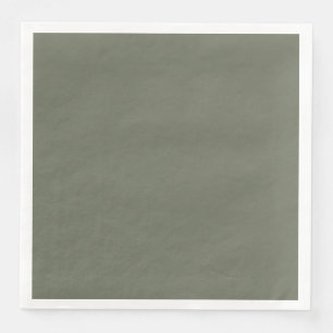 Minimalist Moss Green Paper Napkin – Customisable