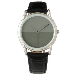 Minimalist Moss Green Watch – Horizontal Split