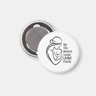 Minimalist Mother Baby Line Art Quote Magnet