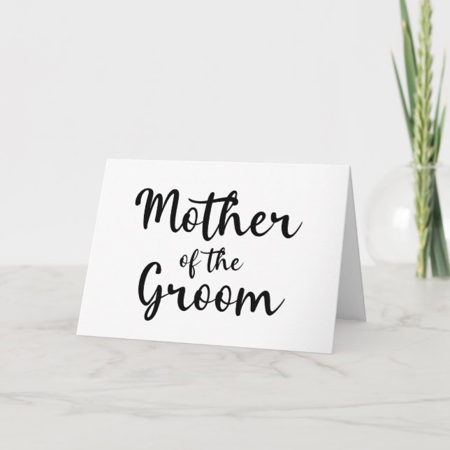 Minimalist Mother of the Groom Thank You Card (Front)